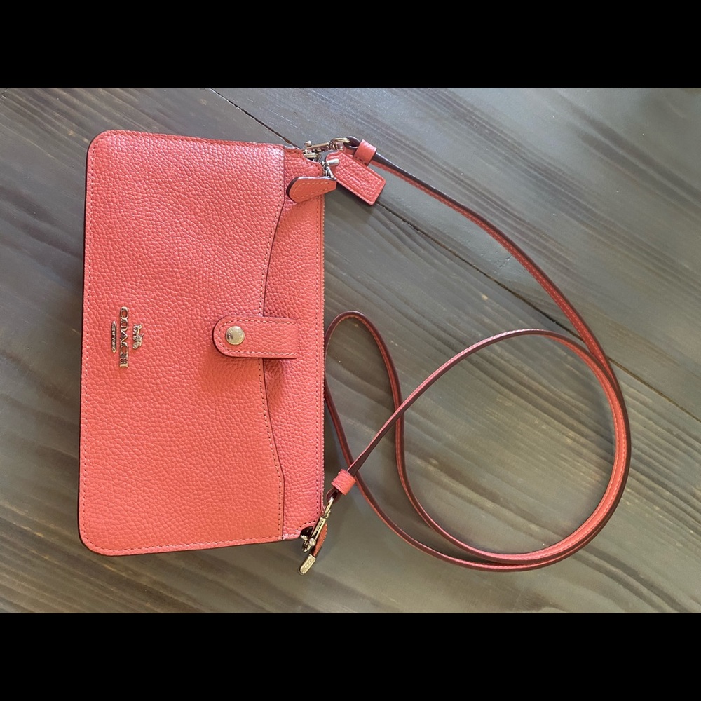 Coach pink cross body